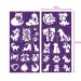 TyToo: Set di stencil per tatuaggi glitterati cani e gatti, 27 pezzi