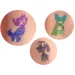 TyToo: Set di stencil per tatuaggi glitterati cani e gatti, 27 pezzi