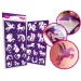 TyToo: Set di stencil per tatuaggi glitterati cavalli e pony, 25 pezzi