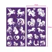 TyToo: Set di stencil per tatuaggi glitterati cavalli e pony, 25 pezzi