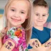 TyToo: Set di stencil per tatuaggi glitterati di compleanno, 15 pezzi
