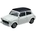 Welly: Mini Cooper 1300 modello di auto in metallo bianca in scala 1/64