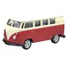 Welly: Volkswagen T1 modello di auto in metallo rosso in scala 1/64