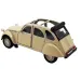 Welly: modello di auto in metallo Citroen 2CV beige in scala 1/64