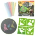 World of Dinosaur: Set di gessetti da asfalto con stencil di dinosauri