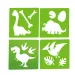 World of Dinosaur: Set di gessetti da asfalto con stencil di dinosauri