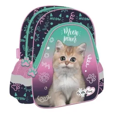 Zaino da asilo MLF Kitty Party con gattini 25x30x10 cm immagine 1
