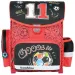 Zaino ergonomico scolastico nero-rosso da calcio, 36x27x14cm - Bambino