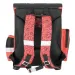 Zaino ergonomico scolastico nero-rosso da calcio, 36x27x14cm - Bambino