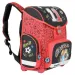 Zaino ergonomico scolastico nero-rosso da calcio, 36x27x14cm - Bambino