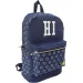Zaino scolastico Smiley blu, zaino 30x20x42 cm