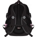 Zaino scolastico St.Right rosa e nero con motivo a cuori, modello BP01, 43x32x21 cm