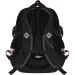 Zaino scolastico St.Right rosa e nero con motivo a cuori, modello BP01, 43x32x21 cm