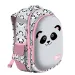 Zaino scolastico a due scomparti St.Right Grey Panda, 39x29x17cm