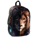 Zaino scolastico arrotondato con leone di Animal Planet, 32x15x45cm