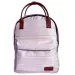 Zaino scolastico arrotondato rosa chiaro, 40x30x12cm