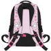 Zaino scolastico rosa a 4 scomparti con stampa Hello Kitty e pompon BPL58 40x28x18 cm