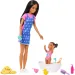 Barbie bambola con vestito a cuore set gioco babysitter - Mattel immagine 4