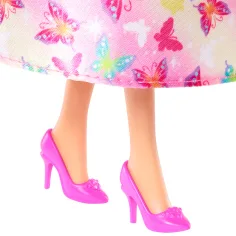 Barbie Dreamtopia: Bambola principessa in abito rosa con farfalle - Mattel immagine 5