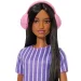 Barbie: Fashionista Amiche stilose bambola di moda con cuffie in abito viola – Mattel immagine 3