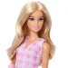 Barbie: Fashionista Amiche stilose bambola di moda in gesso con vestito a quadri rosa – Mattel immagine 4