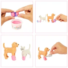 Set di gioco Barbie, clinica veterinaria per ingessature, con bambola dai capelli rosa - Mattel immagine 3