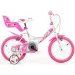 Bicicletta per bambini con cuoricini di misura 14 - Dino Bikes