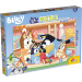 Bluey e amici 2 in 1 puzzle e album da colorare da 24 pezzi 50x35cm - Lisciani