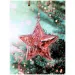 Borsa regalo con motivo di stella di Natale 17,5x22,5x9,5cm