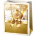 Borsa regalo di Natale media color oro 18x23x10cm