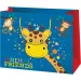 Borsa regalo grande con motivo di amici animali 33x26,7x13,7cm