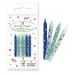 Candele di compleanno blu 12 pezzi