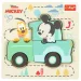 Disney Topolino Puzzle di forma in legno con auto - Trefl