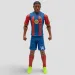 Figura d'azione calciatore, 20 cm - FC Barcelona, Rashford con maglia 14 immagine 1