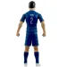 Figura d'azione calciatore, 20 cm - PSG, Hakimi con maglia numero 2 immagine 2