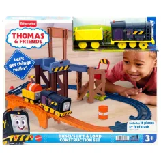 Fisher-Price: Thomas e i suoi amici Diesel Lift & Load set ferroviario da costruzione con treno motorizzato - Mattel immagine 1