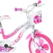 Flappy 14” bicicletta per bambini con cestino e seggiolino rosa-bianco – Dino Bikes bicicletta immagine 3