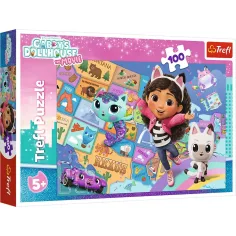 Gabi casa delle bambole Il film puzzle da 100 pezzi - Trefl immagine 1