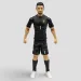 Giocatore di calcio azione figura, 20 cm - Belgio, Courtois con maglia numero 1 immagine 1