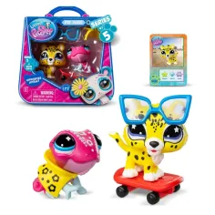 Littlest Pet Shop: Pacchetto di figure di animali domestici doppio S5 - Camaleonte e Giaguaro immagine 2