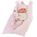Llorens: Bimba bambola neonata con cuscino, cappellino lavorato a maglia 35cm