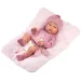 Llorens: Tina bambola neonata da 43 cm con cuscino e berretto rosa immagine 1