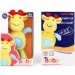 Mucca di peluche gialla con effetti di luce e suono 30cm