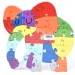 Puzzle elefante educativo in legno numerato