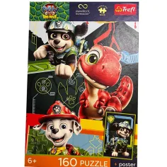 Paw Patrol Il film dei dinosauri puzzle da 160 pezzi con poster - Trefl