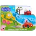 Peppa Pig set di gioco Whizz-Around Coniglio Rebecca con treno rosso immagine 1