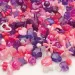 PlayBox: Set di perline di plastica da infilare da 1000 pezzi in colori rosa e viola