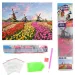Puzzle con diamanti: Set di pittura con diamanti campo di tulipani olandesi 30x40cm immagine 2