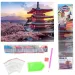 Puzzle con diamanti: Set di pittura con diamanti pagoda giapponese 30x40cm immagine 2