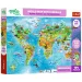 Puzzle educativo mappa del mondo con animali 104 pezzi - Trefl